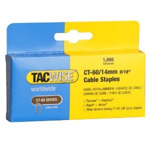 CT-60 / 14 mm Cable Staples Tacwise per 1000