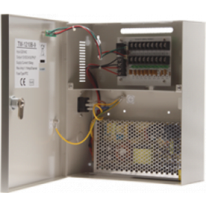 12 Volt 10 Amp 9-Way CCTV Power Supply