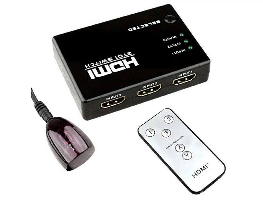 3 To 1 Port Multimedia HDMI Switch
