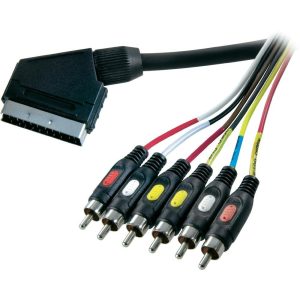 Scart to 6 Phono Leads