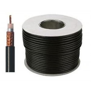 100 Meter Roll Of RG6 Coaxial TV Aerial / Satellite Cable. Available in Black or White