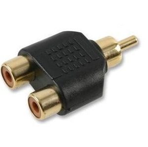 Phono `Y` Splitter twin sockets to plug