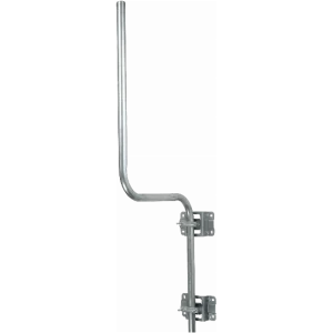 6ft x 1.5in, 16g Alloy 90° Cranked Eaves Mount, 21in Stand Off, Starlink Compatible SAT2A