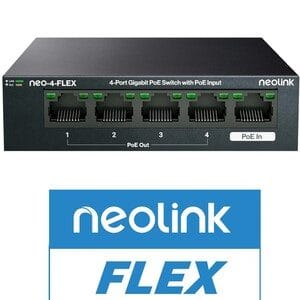 NEO-4-FLEX  4 PORT POE POWERED NETWORK SWITCH